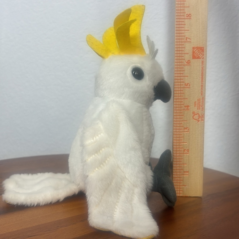 Wild Republic Cuddlekins mini Sulphur Crested Cockatoo stuffed animal - Picture 6 of 11
